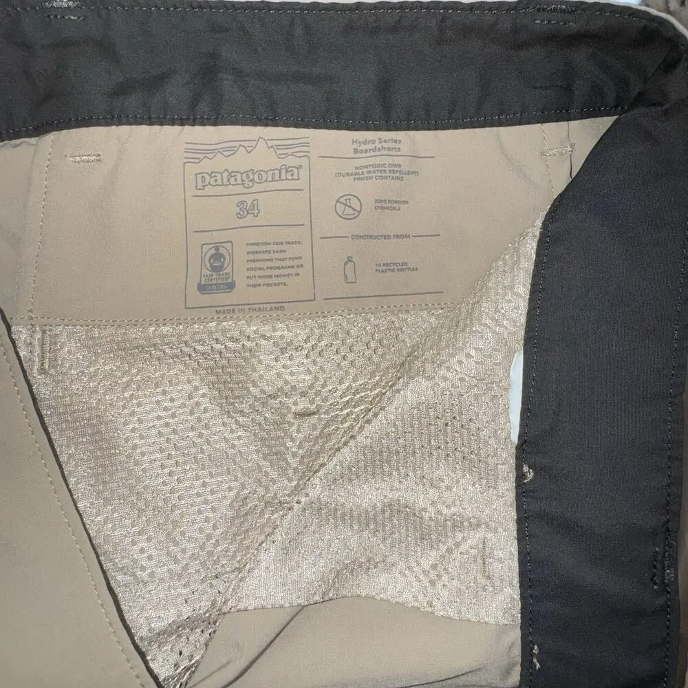 Patagonia Hydro Series Boardshorts Mens size 34 Khaki
